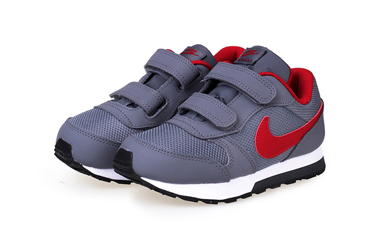 Детские кроссовки Nike MD Runner 2 (серо-красные) — Серый / красный — фото 4