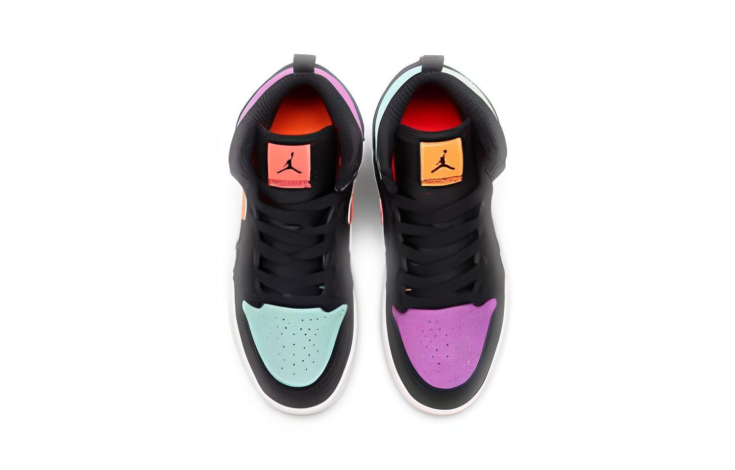 Детские кроссовки Jordan Air Jordan 1 (черно-оранжевый) — фото 5