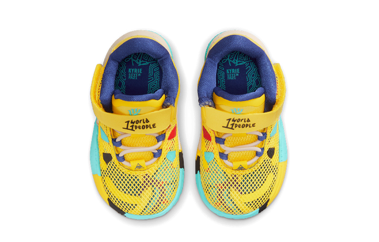 Детские кроссовки Nike Kyrie 7 (сине-желтые) — Синий / жёлтый — фото 4