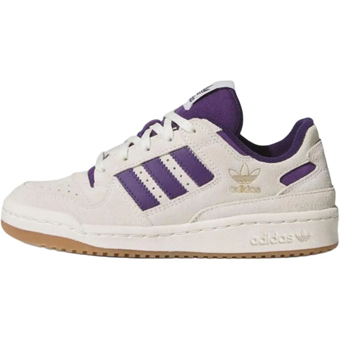 Adidas Originals FORUM Low top Children's Basketball Shoes Beige Purple Unisex