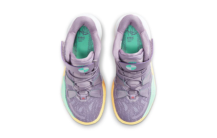 Детские кроссовки Nike Kyrie 7 "Daybreak" 7 (фиолетово-желтые) — фото 5