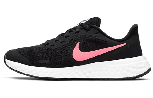 Nike REVOLUTION 5 Cushioning Slip Resistant Abrasion Resistant Low top Running Shoes Black Pink Unisex