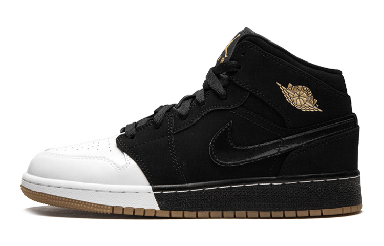 Кроссовки Jordan Air Jordan 1 Mid (черно-белые) — Чёрный / белый — фото 1