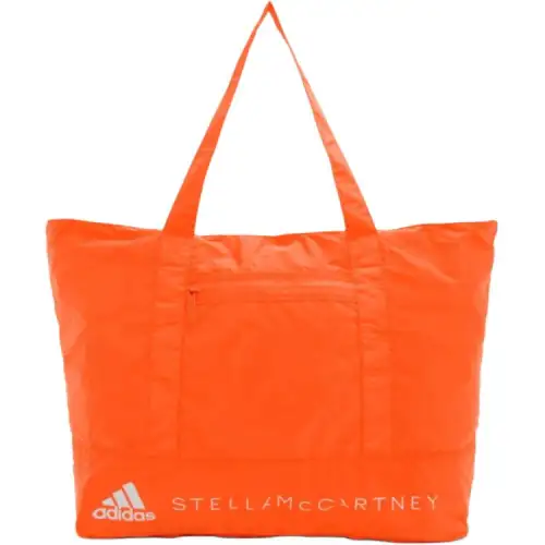 Adidas Zip Closure Polyester Tote Bag, Shopping Bag, Travel Bag, Regular Unisex Orange