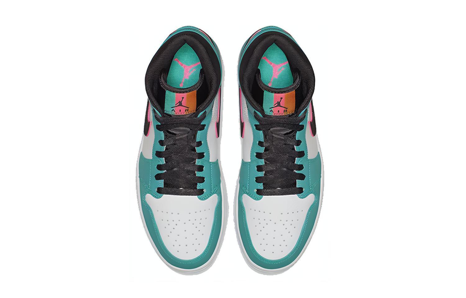 Кеды Jordan Air Jordan 1 GS (зеленый / белый) — Зелёный / белый — фото 5