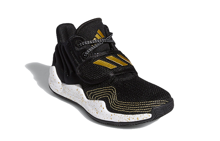 Детские кроссовки adidas Deep Threat (черно-золотой) — фото 4