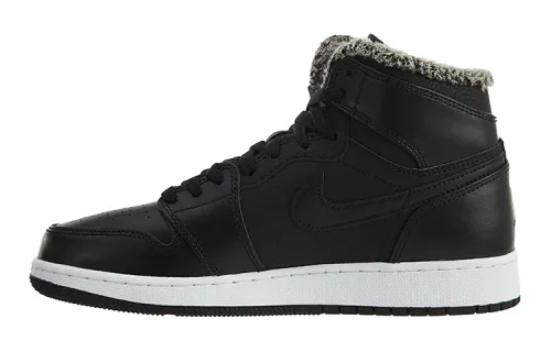 Jordan 1 Retro High Fleece Black Pink GS