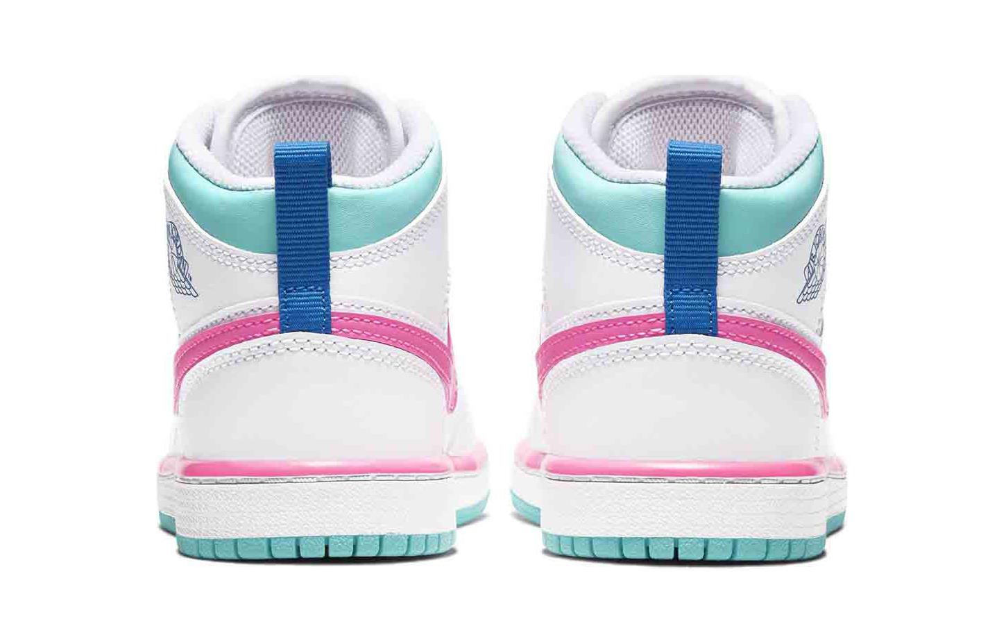 Детские кроссовки Jordan Air Jordan 1 Mid (белые) — фото 6
