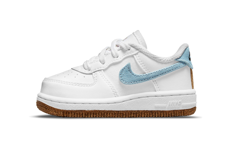 Детские кроссовки Nike Air Force 1 Lv8 (бело-синие)