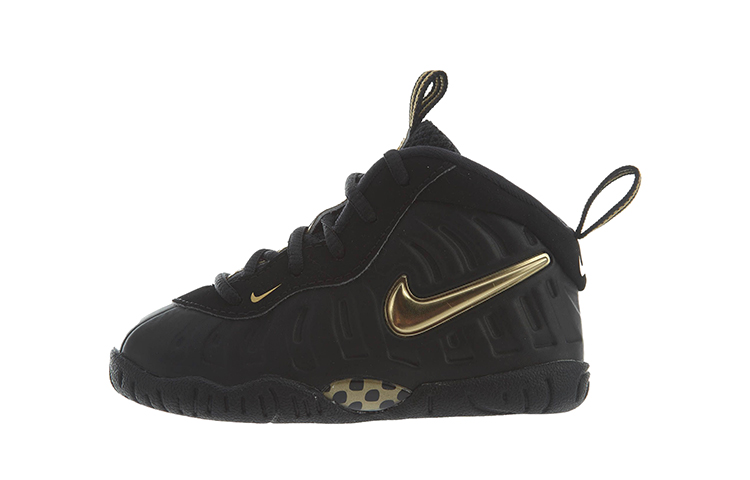 Ботинки Nike Foamposite Pro (черно-золотые)