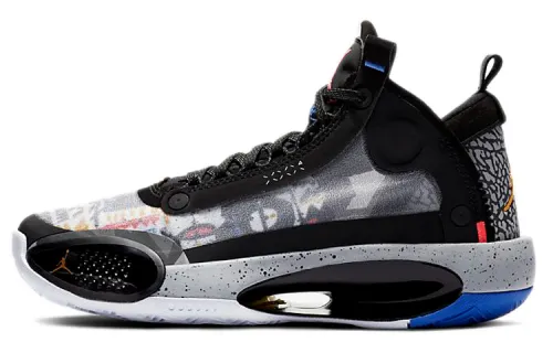 Jordan Air Jordan 34 Low EP Abrasion Resistant Breathable Mid top Basketball Shoes Black White Unisex