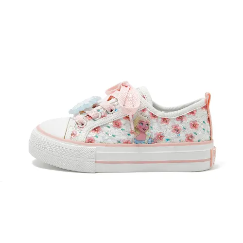 Disney Disney Frozen Series Princess Elsa Cartoon Cute Cute Sequins Casual and Versatile Non-slip, Anti-kick, Shock Absorbing and Wear-Resistant Low-top Children's Canvas Shoes Teenagers