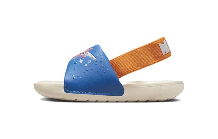 Детские шлепанцы Nike Kawa SE (желто-синий)