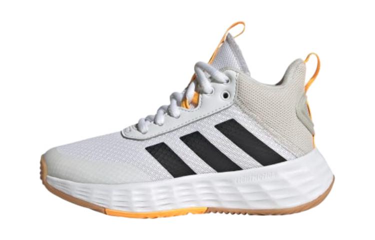 Детские кроссовки adidas OwnTheGame 2.0 K (бело-черно-желтые)