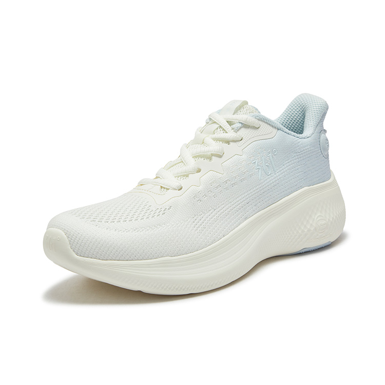 361° Abrasion Resistant Breathable Low top Casual Running Shoes Women’s White Blue