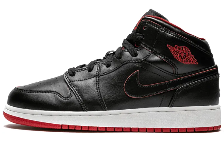 Jordan 1 Retro Mid Black Gym Red