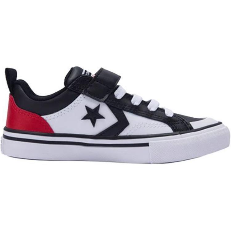 Кроссовки Converse Pro Blaze Strap // (черно-бело-красный) — фото 3