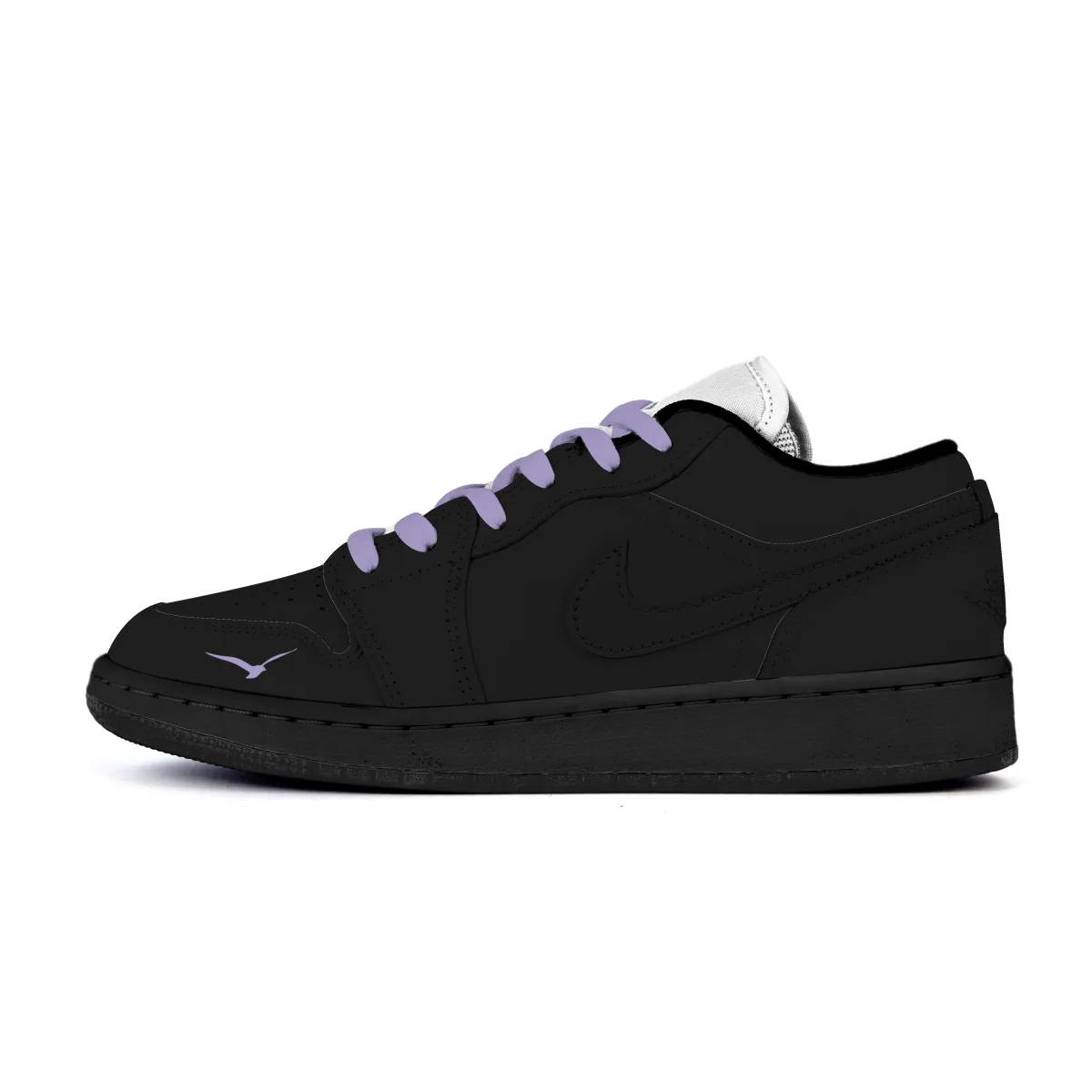 Jordan Air Jordan 1 Low Leather Low top Vintage Basketball Shoes Women's Black