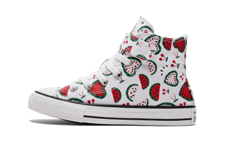 Детские кеды Converse Converse All Star 1V (бело-красно-зеленые)