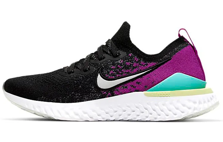 Nike Epic React Flyknit 2 Black Vivid Purple GS