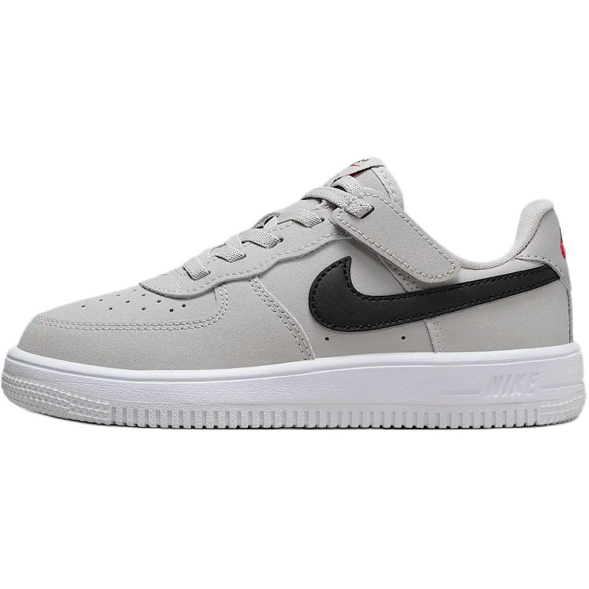 Детские кеды Nike Force 1 Low LV8 EasyOn (серо-бело-черные)