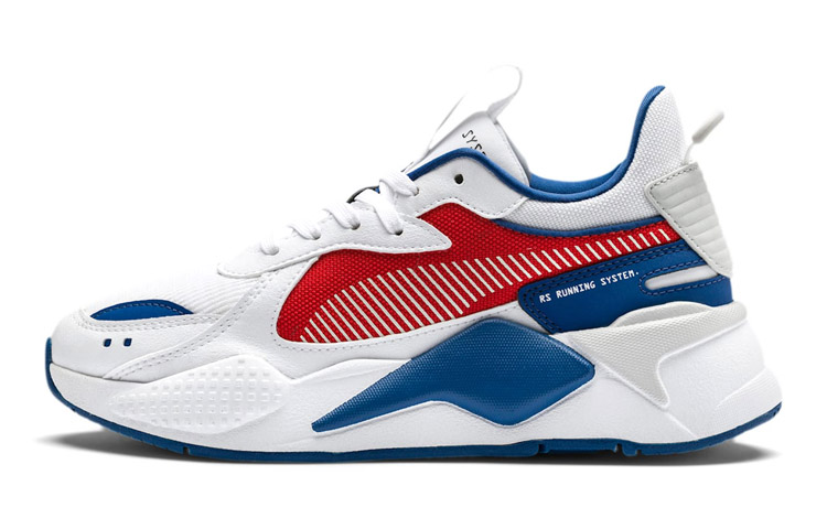 Детские кроссовки PUMA RS-X Hard Drive (бело-синие)
