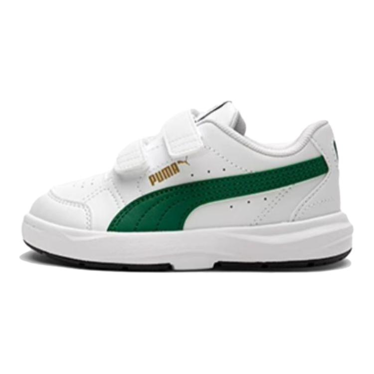 Детские кеды PUMA Court V PS (бело-зеленые)