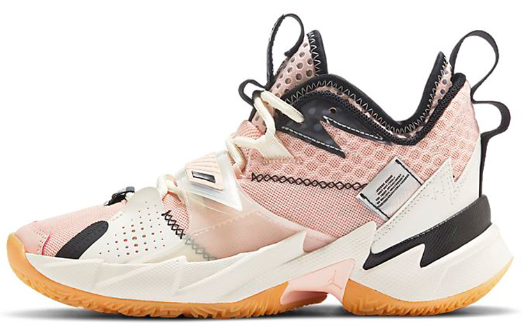 Jordan Why Not Zer0.3 Washed Coral” Westbrook 3 GS anti-slip, shock-absorbing and wear-resistant, mid-top basketball shoes, coral pink, same style for men and women