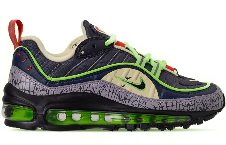 Кроссовки Nike Air Max 98 Halloween GS (зеленые) — Зелёный — фото 2
