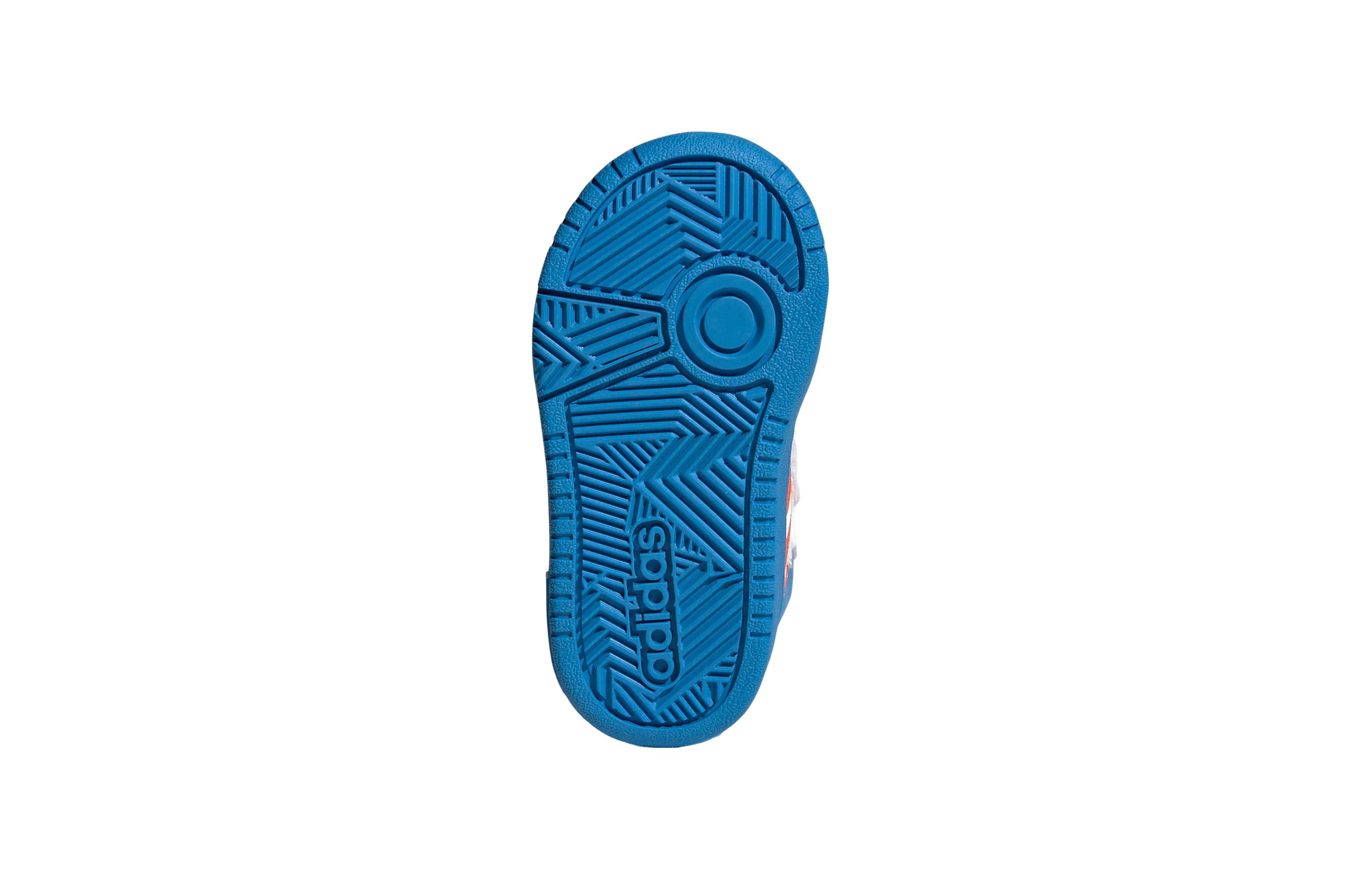 Детские кеды adidas Hoops Mid (белый) — Белый / синий / оранжевый — фото 7