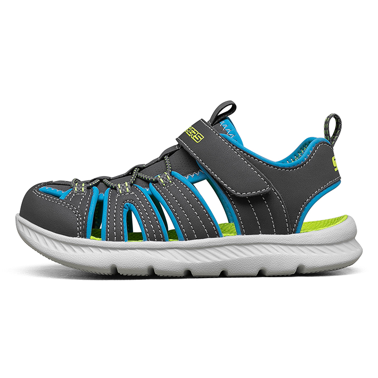Детские сандалии Skechers 2.0 (зелено-серо-черные)
