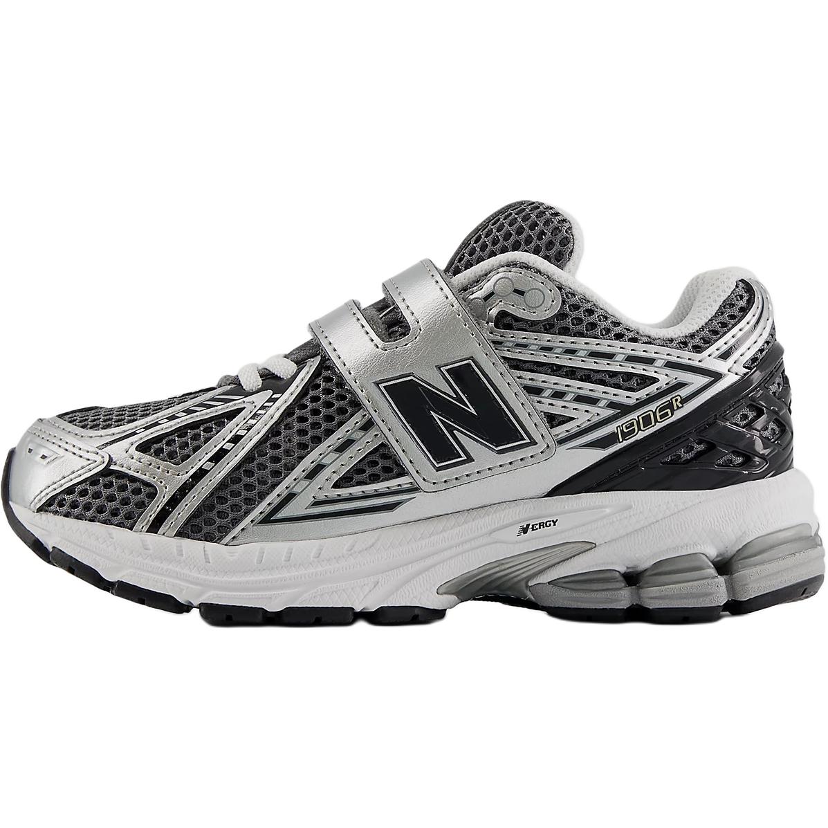 Детские кроссовки New Balance 1906 (серебристо-черные)