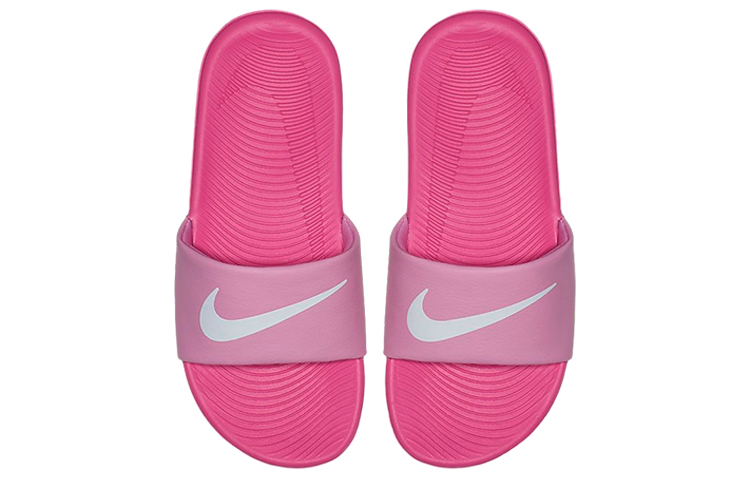 Шлепки Nike Kawa (розово-белые) — Розовыйбелый — фото 4