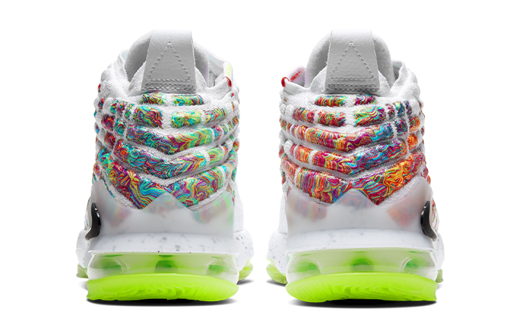 Кроссовки Nike NikeLebron 17 GS (белые) — 白色/多色/黑 — фото 6