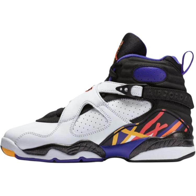 Кроссовки Jordan Air Jordan 8 Retro Three Peat (черно-белые с цветным)