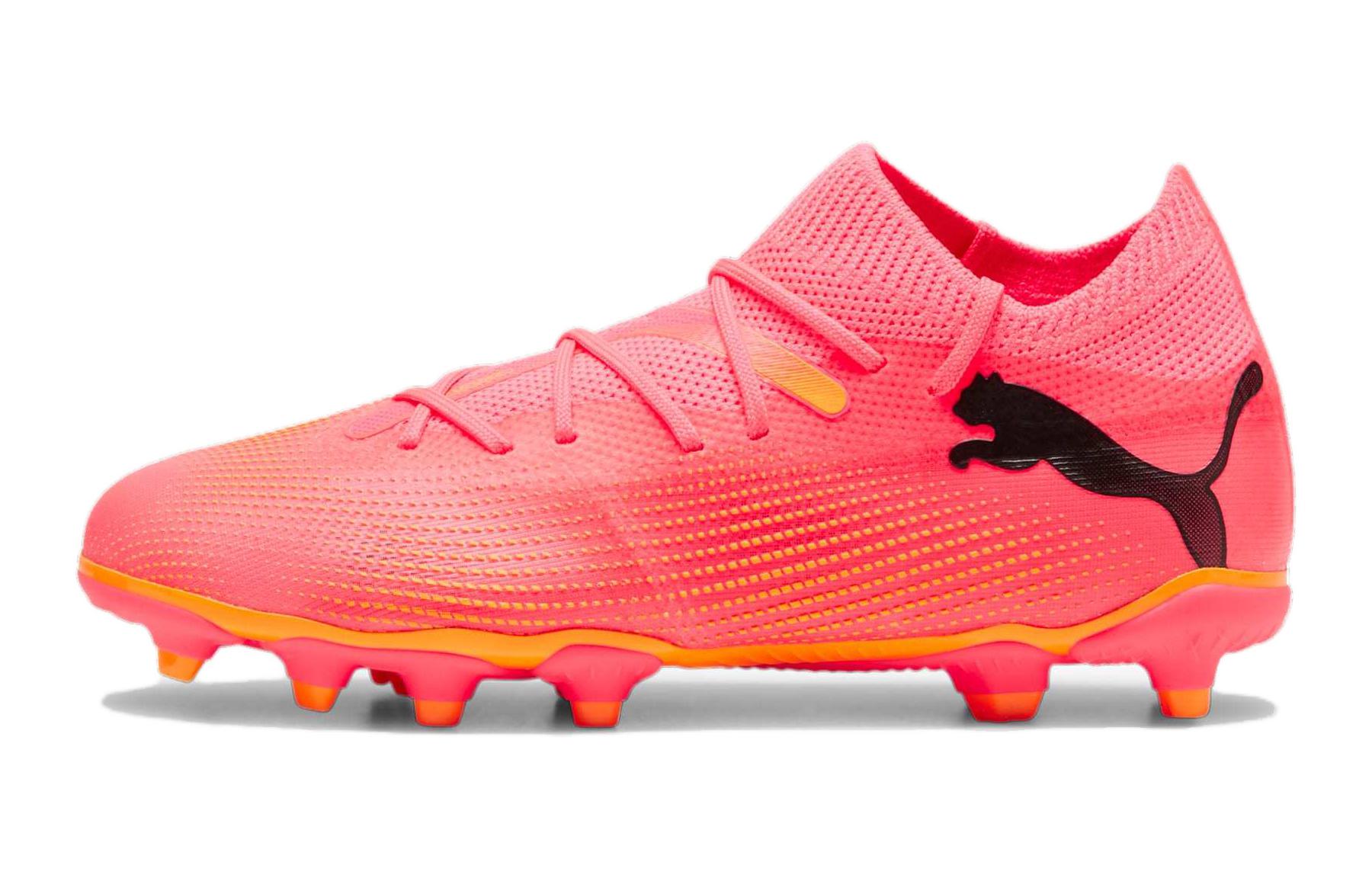Детские бутсы PUMA (красно-черно-оранжевые)