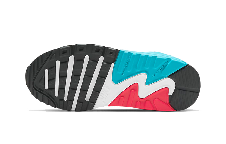 Детские кроссовки Nike Air Max 90 (бело-сине-красные) — фото 6