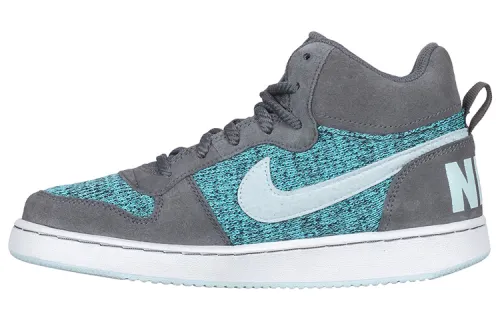 Nike Court Borough MID SE GG Mid top Skateboard Shoes Gray Blue Unisex