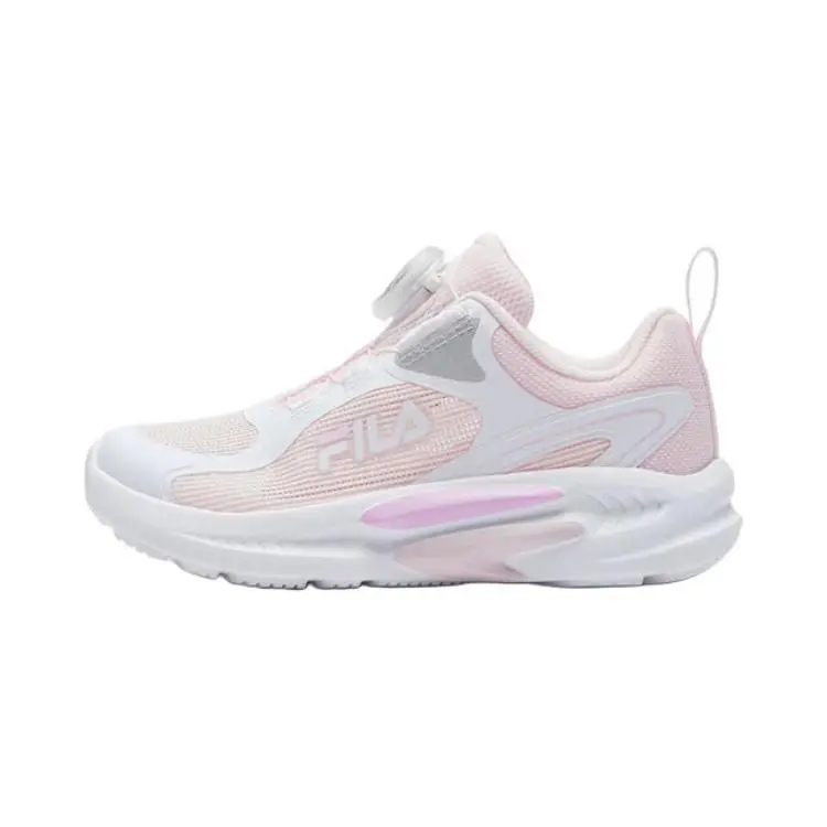 FILA KIDS Fabric Breathable Low top Kids' Training Shoes Pink White Children Aged 3 7 Years Old