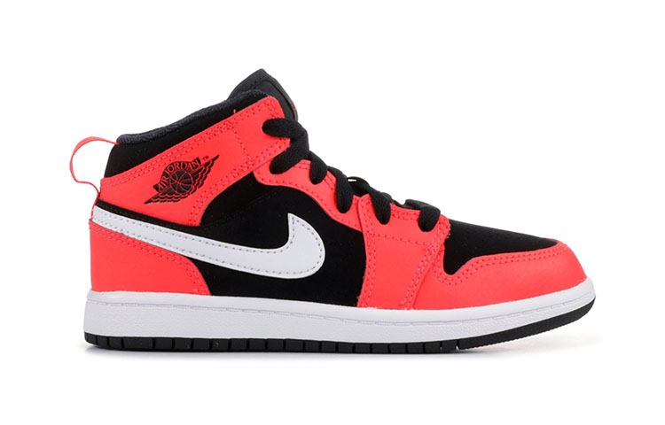Кроссовки Jordan Air Jordan 1 Mid (черный / красный) — Чёрный / красный — фото 3
