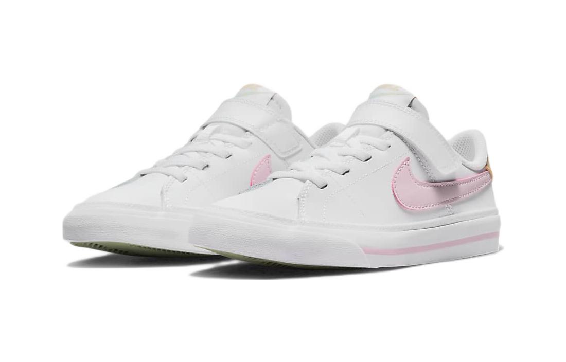 Детские кеды Nike Court Legacy (бело-розовые) — Белый / розовый — фото 5