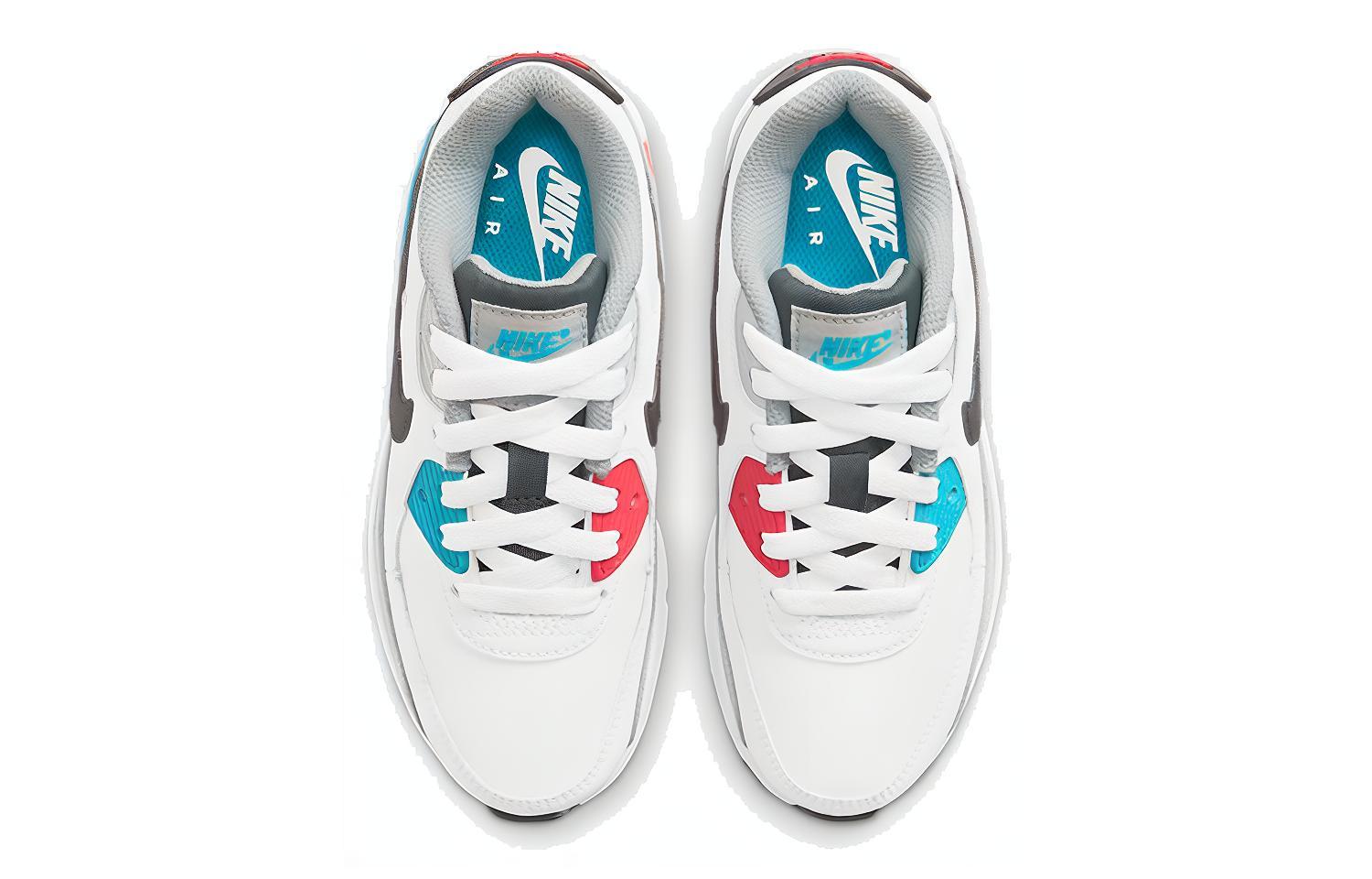 Детские кроссовки Nike Air Max 90 (бело-сине-красные) — фото 4