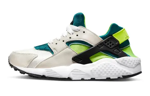 Nike Air Huarache Run White Volt Bright Spruce GS