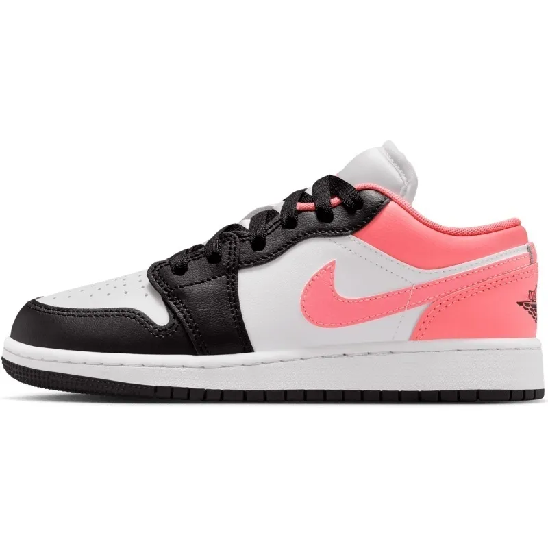 Jordan Air Jordan 1 Low top Children's Basketball Shoes White Pink Unisex