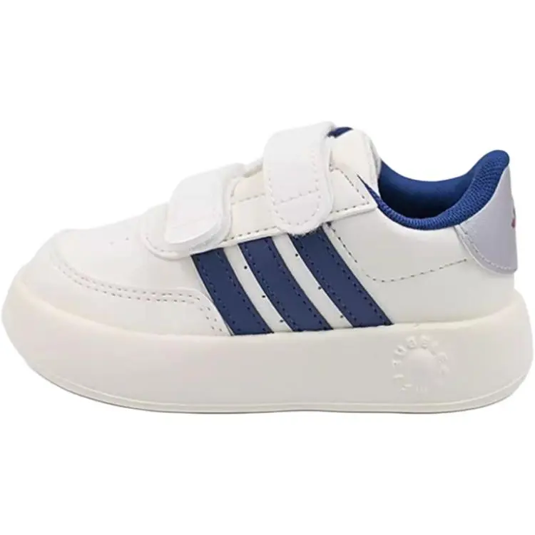 Adidas BREAKNET 2.0 Slip Resistant Abrasion Resistant Low top Kids' Training Shoes White Blue Infant And Toddler