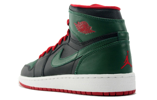 Кроссовки Jordan JordanAir Jordan 1 GS (черно-зелено-красный) — фото 4