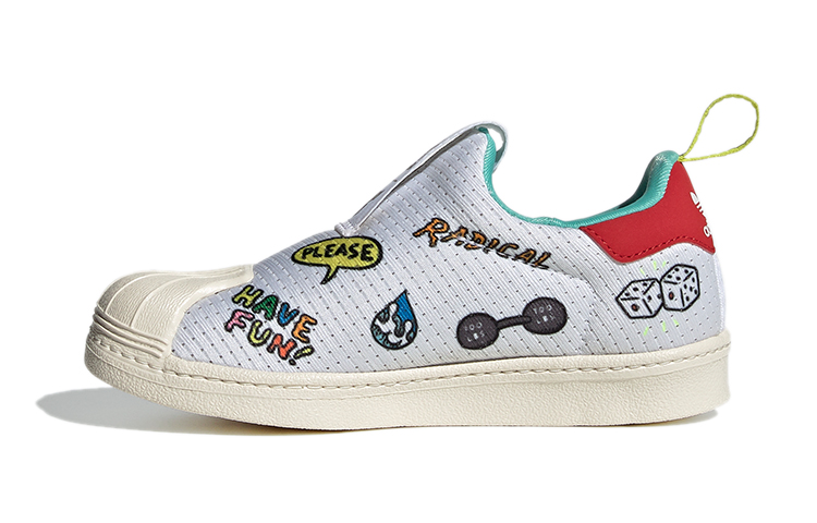 Детские кеды adidas originals SUPERSTAR 360 (бело-зеленый) — фото 1