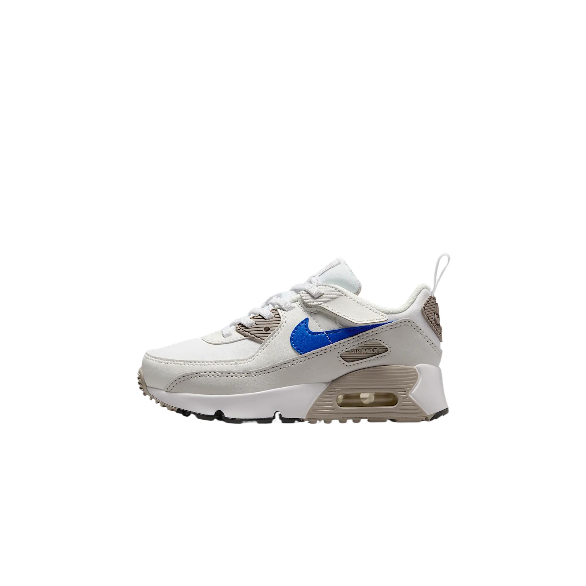 Детские кроссовки Nike Air Max 90 EasyOn (бело-серый-синий)