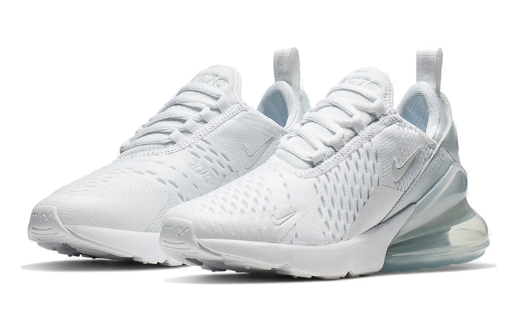 Кроссовки Nike NikeAir Max 270 GS (серебристо-белые) — Белый — фото 3