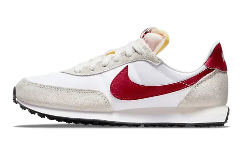 Nike Waffle Trainer 2 Suede Low top Casual Shoes Beige White Red Unisex